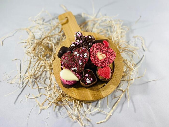 Moederdag plankje met luxe Belgische Bonbons